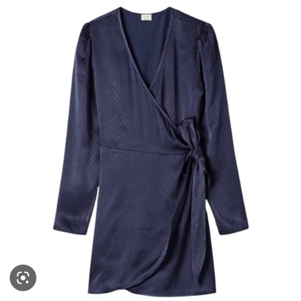 NWT Aritzia Callie pure indigo wrap dress